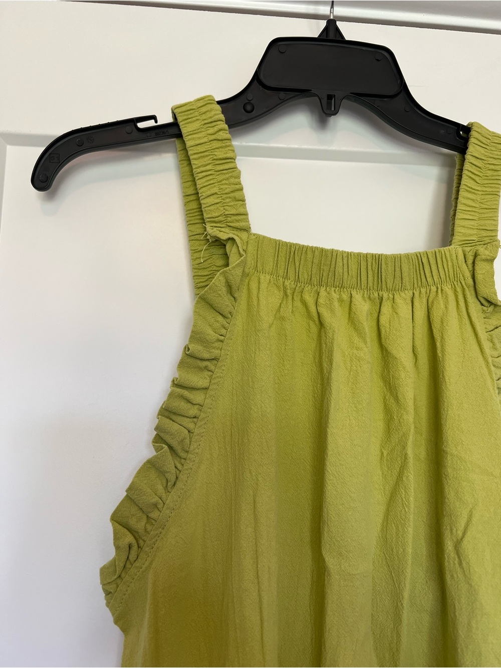 Lime Green Ruffled Strap Maxi Dress - Picture 2 of 5
